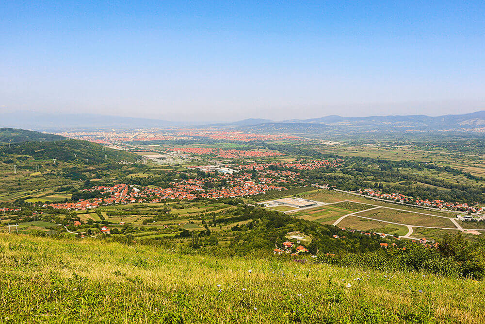 Landscape view of a town
